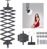 Photography Ceiling Rail System 2M Lifting Constant Force Hinge Set with Safety Rope, Used for Special Equipment for Live Broadcast Room Studio Photography Flash etc