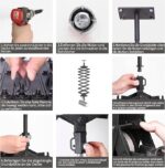 Photography Ceiling Rail System 2M Lifting Constant Force Hinge Set with Safety Rope, Used for Special Equipment for Live Broadcast Room Studio Photography Flash etc - Image 5